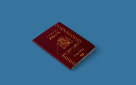Photo for Passport of Spain, Biometric Spanish passport,Espana red passport - Royalty Free Image