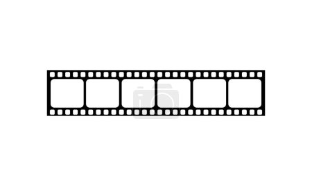 Illustration pour Cadre de bande de film ou jeu de bordure. Photo, cinéma ou film négatif. Illustration vectorielle - image libre de droit