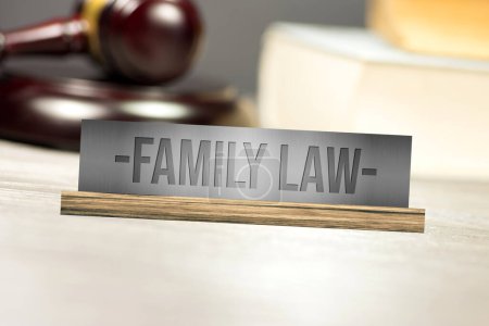 Téléchargez les photos : A gavel and family law - en image libre de droit