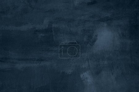 Photo for Dark blue acrylic painting abstract canvas background - Royalty Free Image