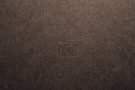 Photo for Chocolate brown colored ribbed craft paper, handmade artisan paper texture - Royalty Free Image