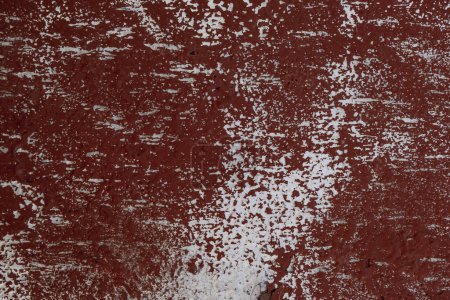 Photo for Texture of red colored old wall with worn out paint, grunge background - Royalty Free Image