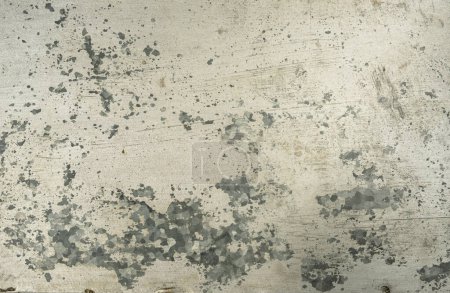 Photo for Texture of old scraped galvanized steel sheet with worn out acrylic metallic paint, grunge background - Royalty Free Image
