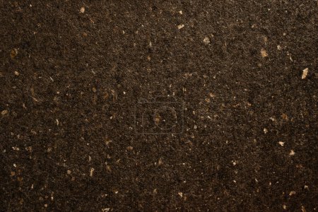 Photo for Macro detail of dark brown colored luxury artisan paper texture with natural fibres, recycled fine paper background - Royalty Free Image