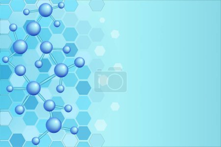 Ilustración de Chemistry molecular structure background - Imagen libre de derechos