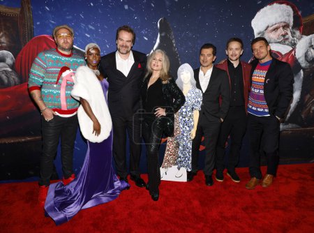 Photo for Los Angeles, CA,  - Nov 29, 2022: Dominic Lewis, Alexis Louder, David Harbour, Beverly D'Angelo, Edi Patterson, John Leguizamo, Tommy Wirkola, Cam Gigandet and David Harbour arrive at the movie premiere of "Violent Night" at TCL Chinese Theatre - Royalty Free Image