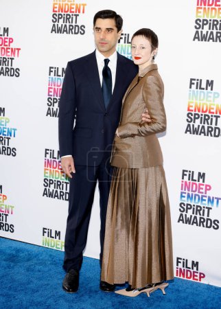 Photo for Santa Monica, California - March 04, 2023: Andrea Riseborough and Tom Burke attend the 2023 Film Independent Spirit Awards - Royalty Free Image
