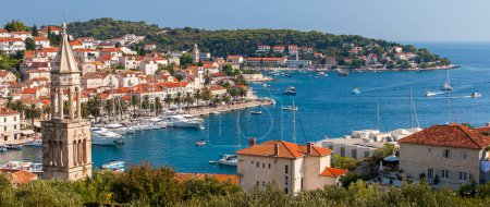 Photo for Beautiful view of the town of Hvar on the island of Hvar in Croatia circa August 2016 in Hvar. - Royalty Free Image