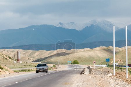 Photo for NARYN, KYRGYZSTAN - CIRCA JUNE 2017: View of the streets and the city of Naryn circa June 2017 in Naryn. - Royalty Free Image