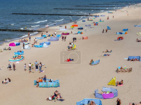 Téléchargez les photos : View of the beach in Trzesacz in Poland circa August 2021 in Trzesacz. - en image libre de droit