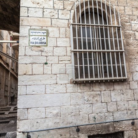 Photo for View on Via Dolorosa in Jerusalem. - Royalty Free Image