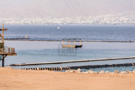 Photo for EILAT, ISRAEL - CIRCA MAY 2018: Beautiful view of the Red Sea in Israel circa May 2018 in Eilat. - Royalty Free Image