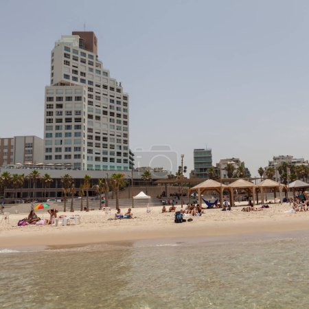 Téléchargez les photos : TEL AVIV, ISRAEL - CIRCA MAI 2018 : Belle vue sur Tel Aviv en Israël vers mai 2018 à Tel Aviv. - en image libre de droit