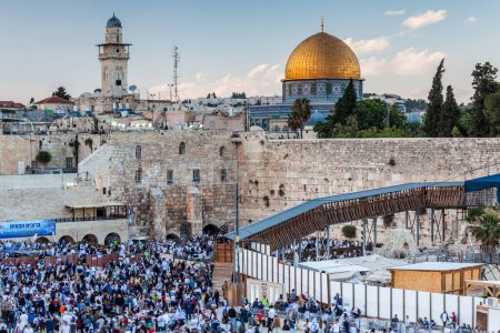 Téléchargez les photos : JERUSALEM, ISRAEL - CIRCA MAI 2018 : Vue du mur occidental à Jérusalem, Israël vers mai 2018 à Jérusalem. - en image libre de droit