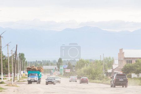 Photo for KARAKOL, KYRGYZSTAN - CIRCA JUNE 2017: Karakol formerly Przhevalsk the fourth largest city in Kyrgyzstan, near the eastern tip of Lake Issyk-Kul in Kyrgyzsta - Royalty Free Image