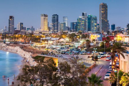 Foto de TEL AVIV, ISRAEL - CIRCA MAYO 2018: Hermosa vista de Tel Aviv en Israel alrededor de mayo 2018 en Tel Aviv. - Imagen libre de derechos