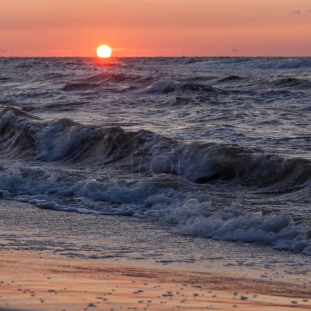 Foto de Bonita vista del mar Báltico polaco en Niechorze. - Imagen libre de derechos