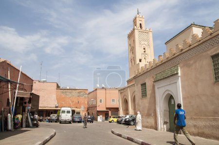 Téléchargez les photos : MARRAKECH, MAROC - CIRCA SEPTEMBRE 2014 : rues de Marrakech vers septembre 2014 à Marrakech. - en image libre de droit