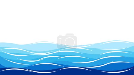 Téléchargez les photos : Lignes bleues couche océan vague. mer vecteur abstrait fond illustration eps - en image libre de droit
