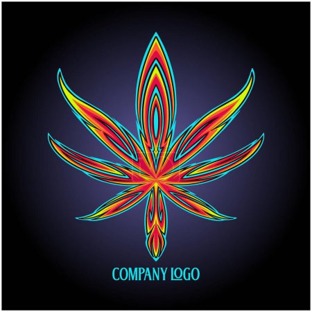 Ilustración de Cannabis sativa hoja pinstripe tribal ornamento ilustraciones vectorial ilustraciones para su trabajo logotipo, mercancía camiseta, pegatinas y diseños de etiquetas, póster, tarjetas de felicitación publicidad empresa o marcas - Imagen libre de derechos