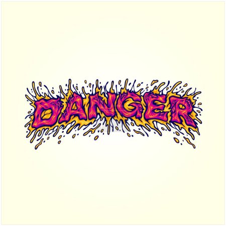 Illustration for Danger word typeface with horror rotten text illustrations vector illustrations for your work logo, merchandise t-shirt, stickers and label designs, poster, greeting cards advertising business company or brands - Royalty Free Image