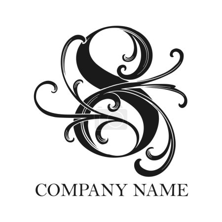 Illustration for Modern twist floral number 8 monogram logo monochrome vector illustrations for your work logo, merchandise t-shirt, stickers and label designs, poster, greeting cards advertising business company or brands - Royalty Free Image