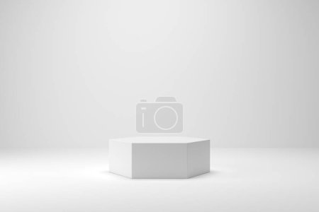 Téléchargez les photos : Podium 3D abstrait. Scène minimale pour la présentation des produits. 3d rendre illustation. - en image libre de droit