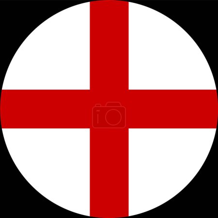 England flag in circle shape isolated  on  transparent  background