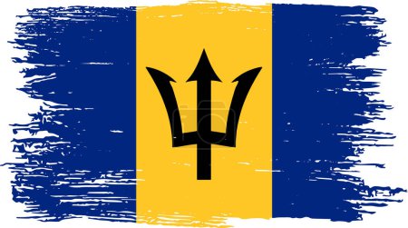 Barbados  flag with brush paint textured isolated  on png or transparent background,Symbol Barbados,template for banner,advertising ,promote, design,vector,top  win sport country