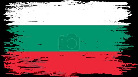 Illustration for Bulgaria flag with brush paint textured isolated  on png or transparent background - Royalty Free Image