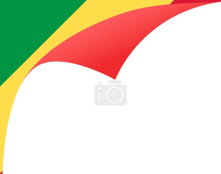 Ilustración de Ola de bandera de la República del Congo aislada sobre fondo png o transparente - Imagen libre de derechos