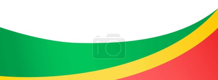Ilustración de Ola de bandera de la República del Congo aislada sobre fondo png o transparente - Imagen libre de derechos