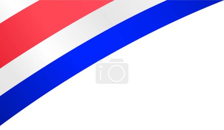 Ilustración de Onda bandera de Costa Rica aislada sobre fondo png o transparente - Imagen libre de derechos