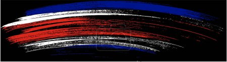 Illustration for Costa Rica flag with brush paint textured isolated  on png or transparent background - Royalty Free Image