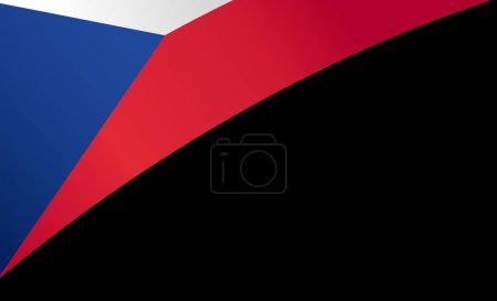 Ilustración de República Checa onda de bandera aislada en png o fondo transparente - Imagen libre de derechos