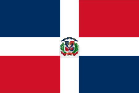Dominican Republic  flag wave isolated on png or transparent background
