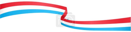 Illustration for Luxembourg flag wave isolated on png or transparent background vector illustration. - Royalty Free Image