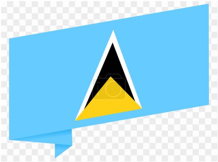 Saint Lucia Flagge Welle isoliert auf PNG oder transparenten Hintergrund Vektor Illustration.