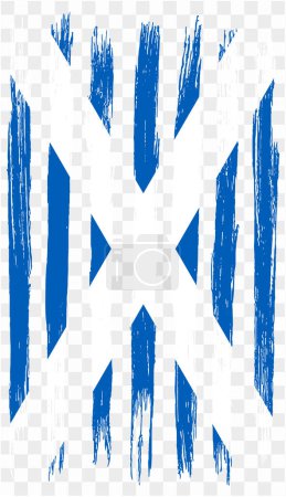 Scotland flag brush paint textured isolated  on png or transparent background. vector illustration