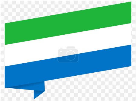 Illustration for Sierra Leone flag wave isolated on png or transparent background vector illustration. - Royalty Free Image