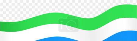 Sierra Leone Flagge Welle isoliert auf png oder transparenten Hintergrund Vektor Illustration.