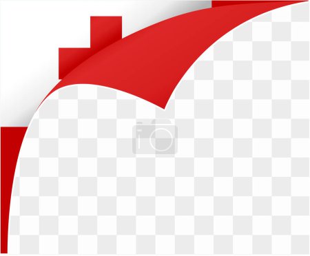 Tonga flag wave isolated on png or transparent background vector illustration. 