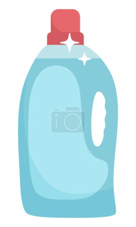 Foto de Detergent bottle, flat vector illustration - Imagen libre de derechos