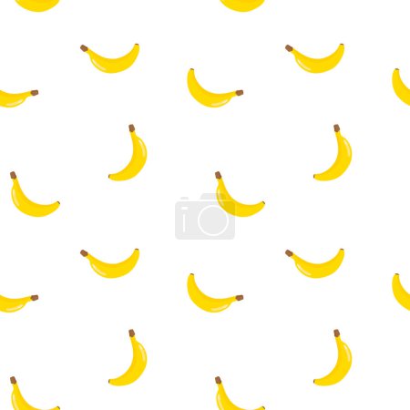 Ilustración de Plátanos vector patrón sin costura, fondo, papel pintado, impresión, textil, tela, papel de embalaje, diseño de embalaje - Imagen libre de derechos