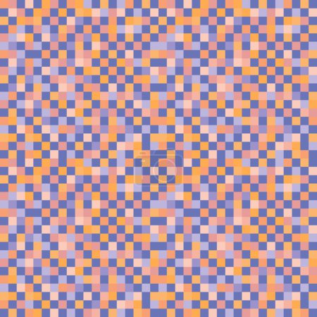 Pixel fond couleurs coucher de soleil, motif vectoriel sans couture, pixellisation, Coloré pixel points fond de la mosaïque