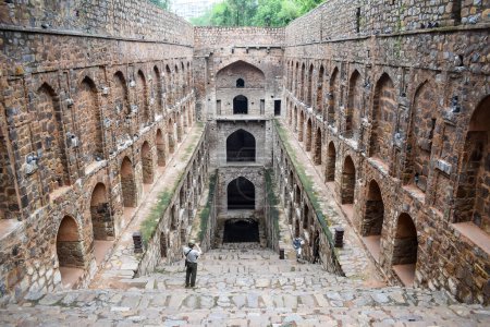 Photo for Agrasen Ki Baoli (Step Well) situated in the middle of Connaught placed New Delhi India, Old Ancient archaeology Construction - Royalty Free Image