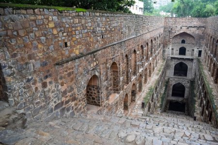 Photo for Agrasen Ki Baoli - Step Well situated in the middle of Connaught placed New Delhi India, Old Ancient archaeology Construction - Royalty Free Image