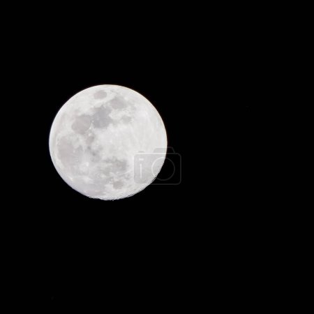 Téléchargez les photos : Pleine lune dans le ciel sombre pendant la nuit, Grande super lune dans le ciel. - en image libre de droit