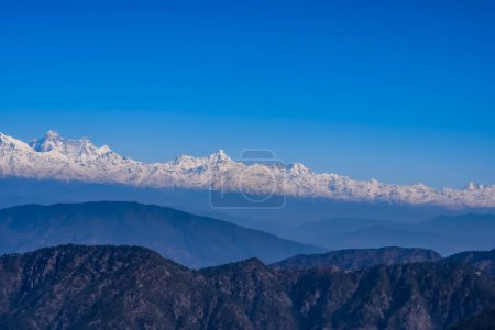 Very high peak of Nainital, India, the mountain range which is visible in this picture is Himalayan Range, Beauty of mountain at Nainital in Uttarakhand, India
