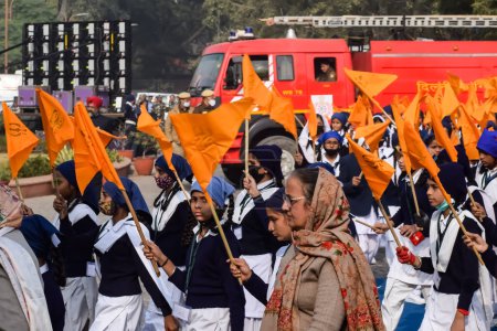 Téléchargez les photos : Delhi, Inde - 26 décembre 2023 - Veer Bal Diwas commémore le martyre des quatre fils du dixième et dernier Sikh Guru Gobind Singh, En janvier 2021, le PM Modi a annoncé le 26 décembre observé comme Veer Bal Diwas - en image libre de droit